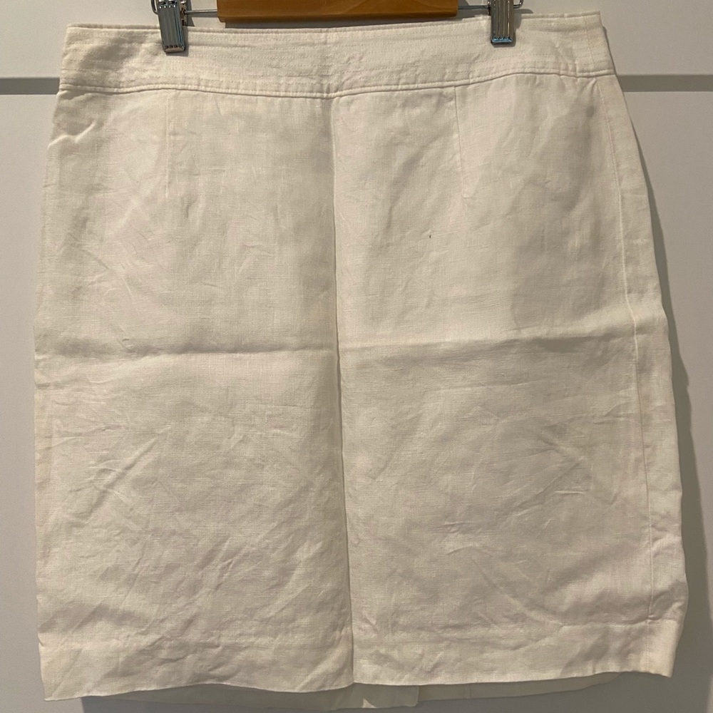White Linen pencil skirt